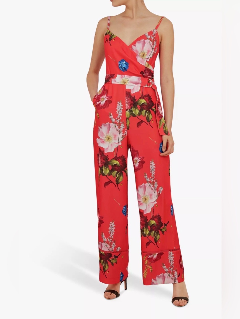 Ted Baker Piiper Wrap Floral Jumpsuit